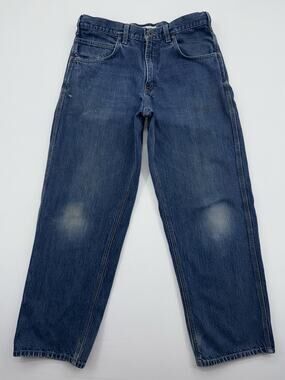 Carhartt Workwear Mens 34x32 Medium Wash Relaxed Fit B189 Blue Jeans
